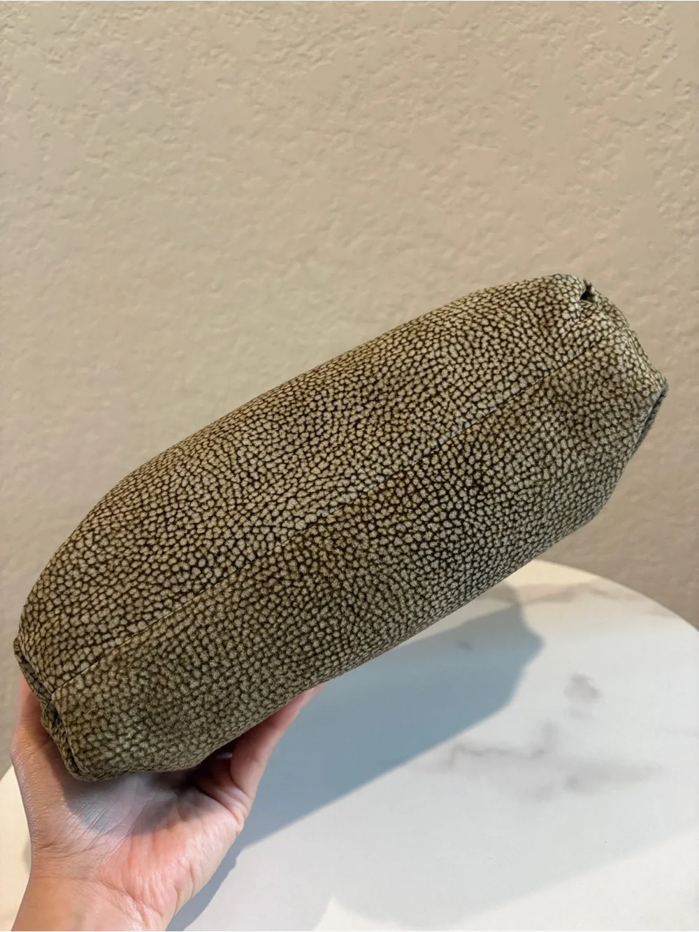 Borbonese Redwall Brown Leather Clutch